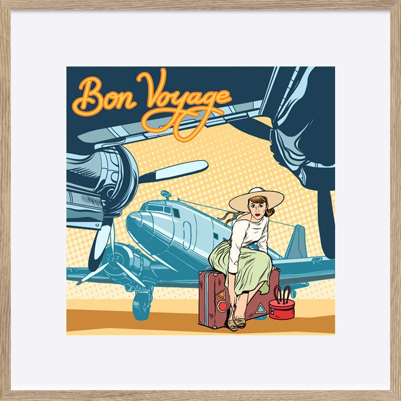 a21151297b Bon voyage beautiful girl on the runway - ArtFramed