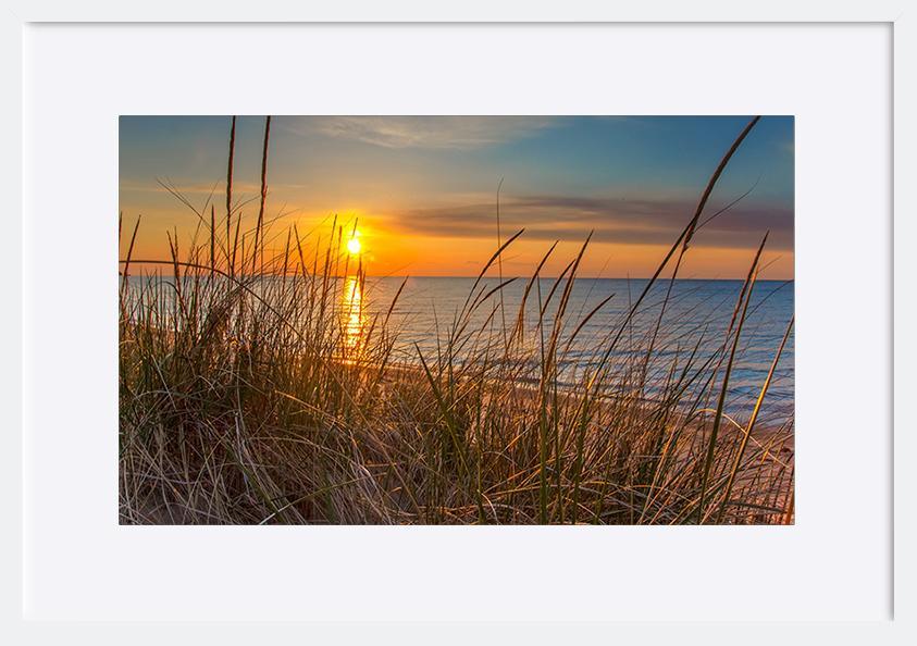 65296447 sunrise horizon signifies the dawn of a new day Port Austin Austin Michigan copy - ArtFramed