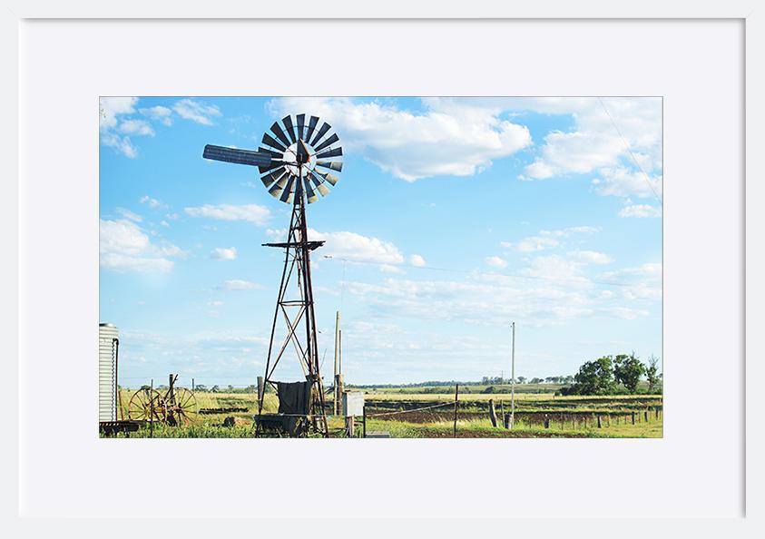 81066524 Windmill in the outback of Brisbane, Queensland copy - ArtFramed