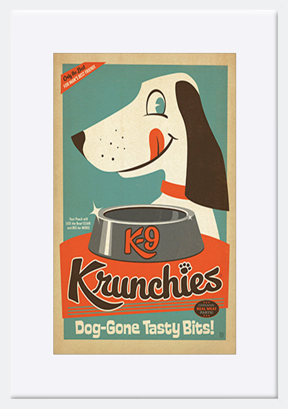 AL JOEAND116835 K9 Crunchies vintage dog food - ArtFramed