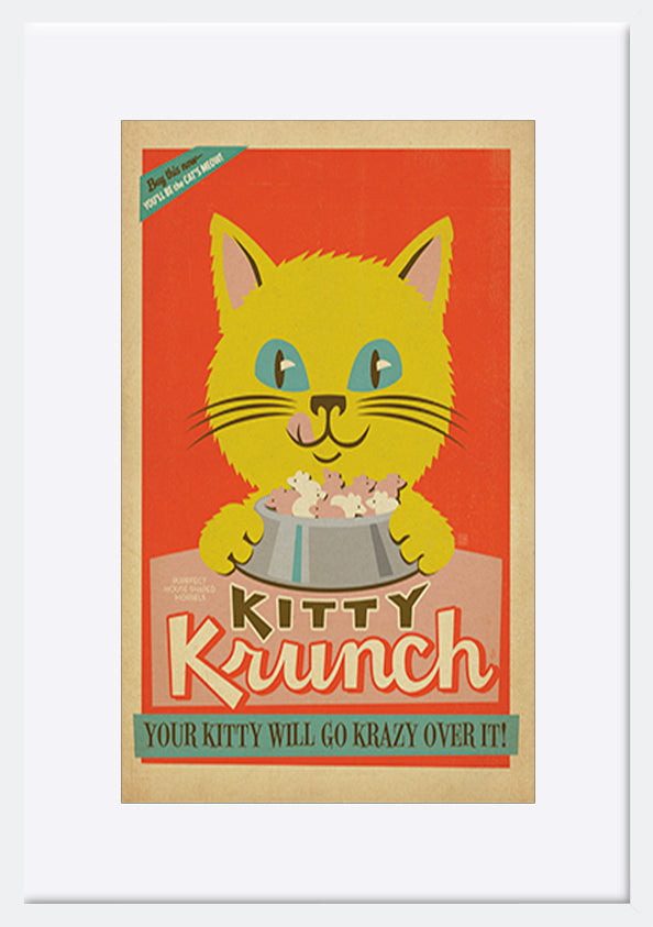 AL JOEAND116836 Kitty Krunch vintage cat food - ArtFramed