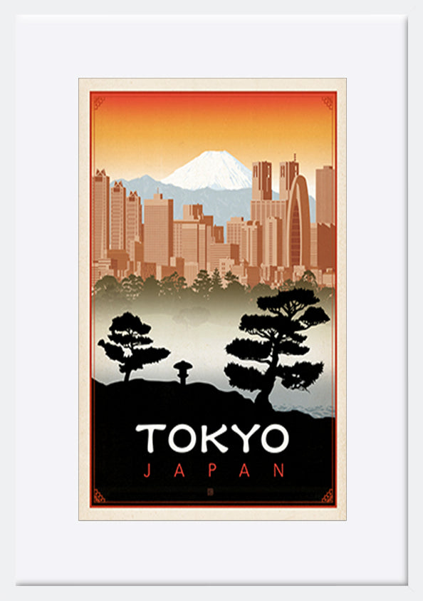 AL JOEAND 116797 VINTAGE ADVERTISING TOKYO JAPAN CITY - ArtFramed
