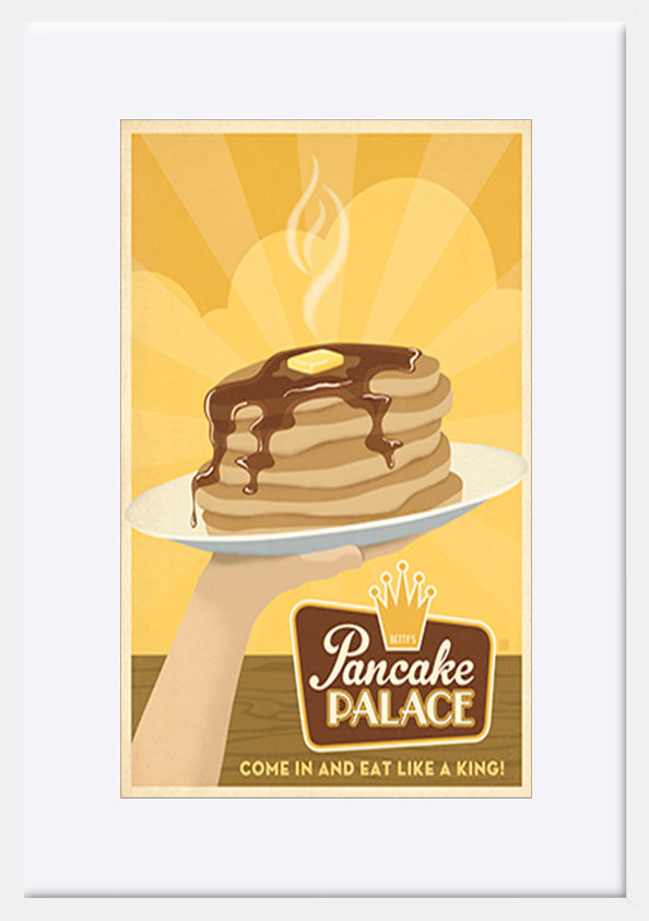 AL JOEAND 116839 VINTAGE ADVERTISING PANCAKE PALACE - ArtFramed