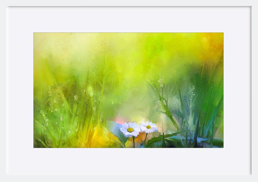 a02616475 Oil Painting Nature Green Grass Flowers Plants copy - ArtFramed