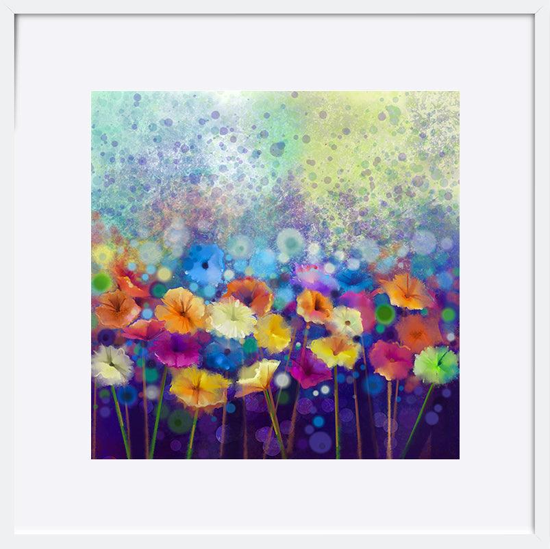 a06854389b White Yellow Pink and Red color of daisy - ArtFramed