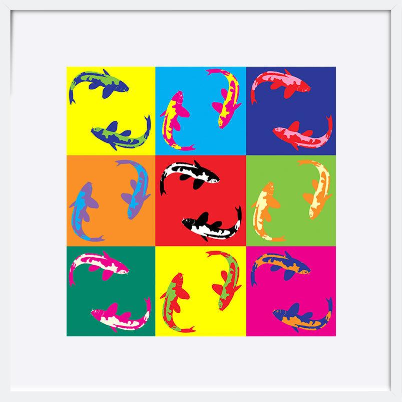 a16063222 Retro pop art illustration fish koi - ArtFramed