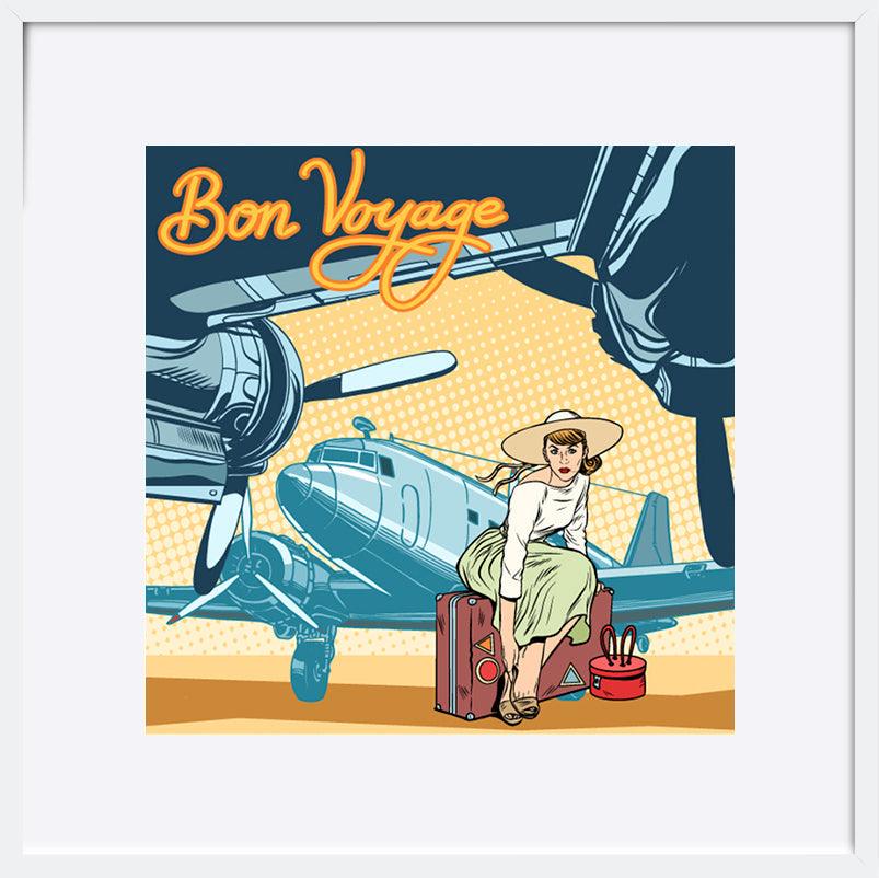 a21151297b Bon voyage beautiful girl on the runway - ArtFramed